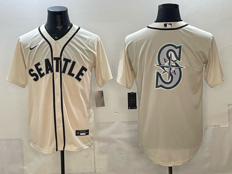 Men 2026 Seattle Mariners blank cream Nike MLB Jersey 09875
